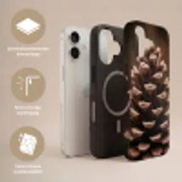 Dennenappel - Bos - Herfst - Bruin - Sfeervol Toughcase MagSafe Apple iPhone 17 klein -USP_Lagen_NL