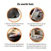 Lichtinval - Wijn - Rood - Glas Inductie beschermer vinyl 3mm klein -zzzzzzz-td-werking