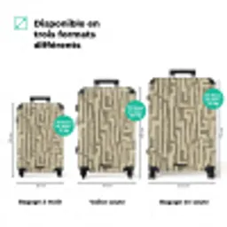 Abstract - Geometrisch - Groen NBS - Handbagage koffer - Volwassenen Unisex middel zzzzzzVergelijking_3FR