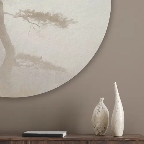 Boom - Oosterse stijl - Landschap Akoestische PET Vilt - Rond klein -sfeer5_closeup