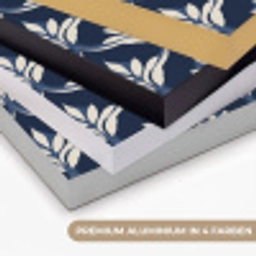 Modern - Ontwerp - Blauw Textielframe zwart klein 947 -USP_kleurenDE