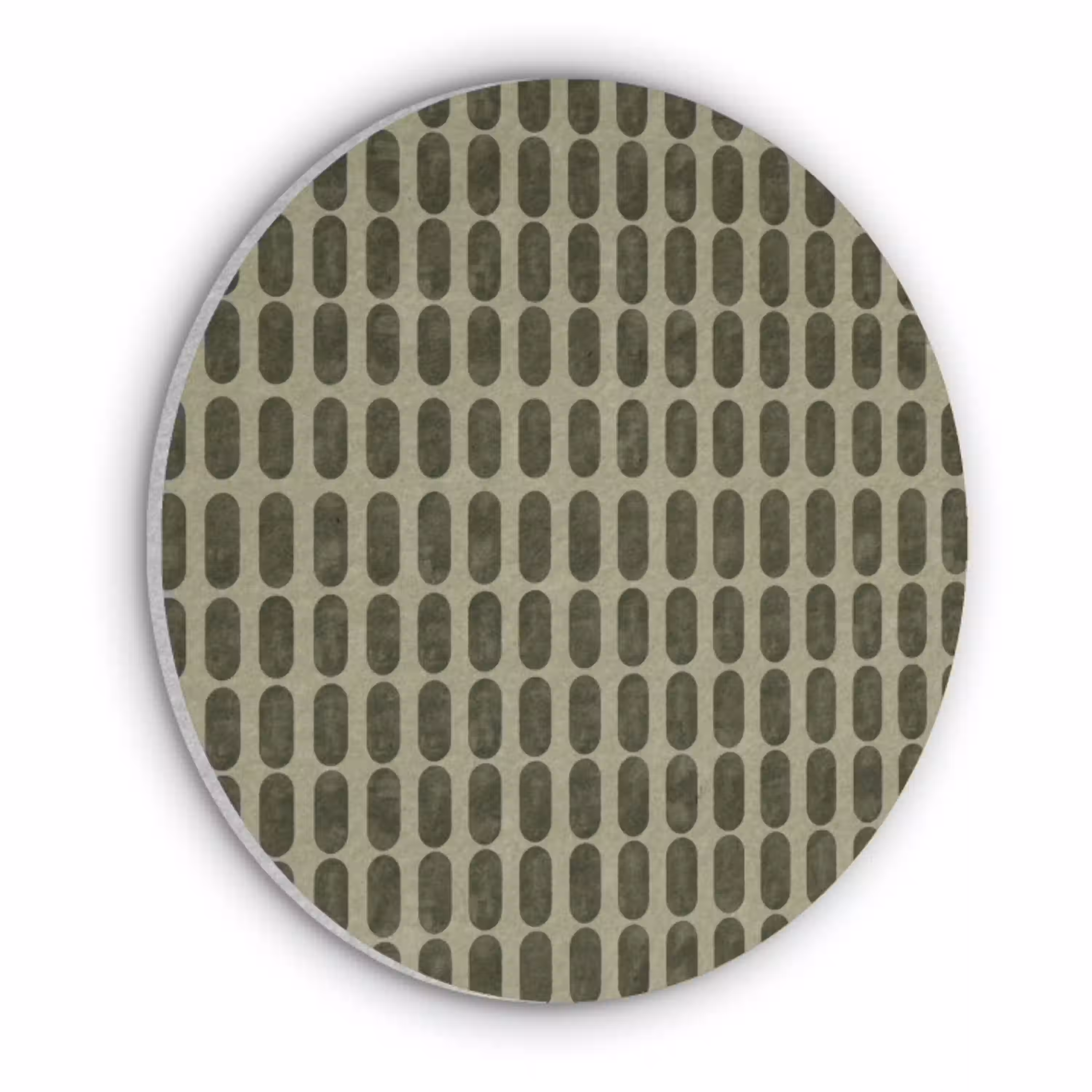 Ritmisch - Effect - Groen Akoestische PET Vilt - Rond klein 838 -3d