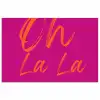 Oh la la - Oranje - Roze poster papier klein -3d