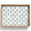Hartjes patroon - Blauw - Beige - Liefde Dienblad Rechthoek middel -z3d_shopping
