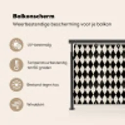 Klassiek - Patroon - Zwart Balkonbeschermer Duitsland klein 596 -specs_NL