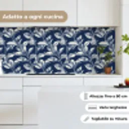 Botanisch - Patroon - Blauw keuken achterwand 2 middel 871 -sfeer4_IT