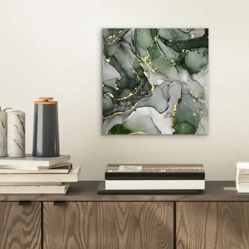 Luxe - Marmer - Groen aluminium wit klein -sfeer1