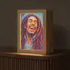 Regenboogkleuren - Man - schilderij Light Box met kabel (Tafellamp) klein -z3d_website