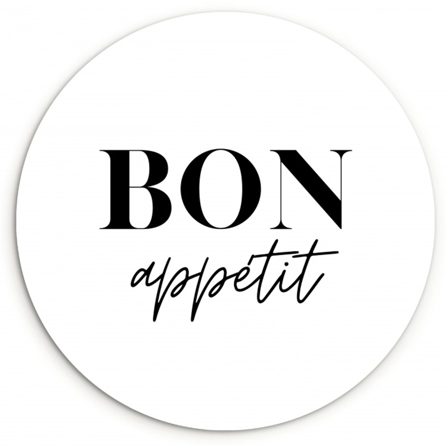 Smaakvolle Typografie KitchenYeah - Keuken - Wandcirkel Forex klein -3d