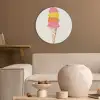 Schepijs - Hoorntje - Illustratie - Minimalistisch Akoestische PET Vilt - Rond klein -sfeer1