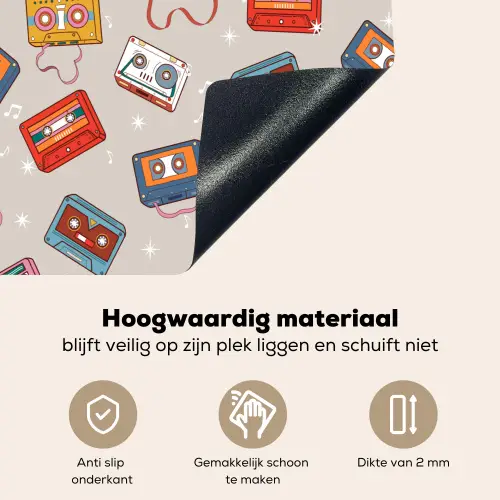 Muziek - Cassette - Patroon Inductie beschemer met haakjes klein 777 -ky-onderkant-nl