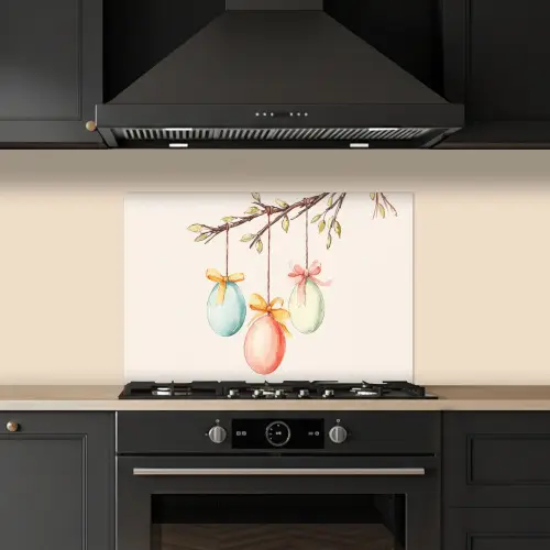 Paastak - Strikje - Eieren keuken achterwand spatscherm klein -sfeer1
