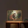Paard - Bloemen - Natuur - Dieren - Bos - Oranje Light Box met batterij (Wandlamp kind) middel -sfeer1_kind