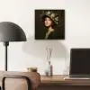 Bloemenhoed - Portret - Vrouw aluminium wit klein -sfeer5