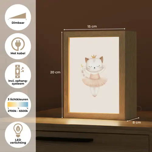 Ballerina - Kitten - Beige Light Box met kabel klein -USP_NL