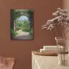 Doorkijk - Landschap - Bloemen - Pad - Uitzicht PET vilt klein -sfeer4