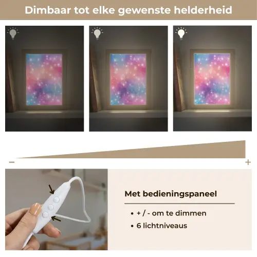 Sterren - Abstract - Kleuren Light Box met kabel klein -USP_dimbaarNL
