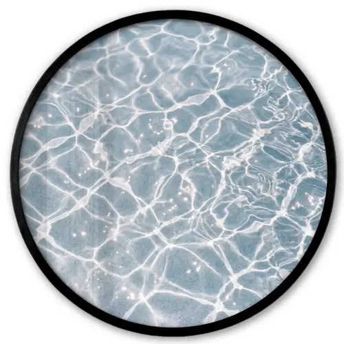 Water - Reflectie - Zonlicht Fotolijst rond zonder passe partout klein -3d