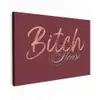 Bitch please - Rood - Blauw canvas 2cm klein -z3d