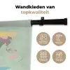 Wereldkaart - Realistisch - Kaart Wandkleed katoen klein -sfeer2