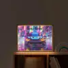Auto - Politie - Stad - Jongens - Kleurrijk Light Box met batterij (Wandlamp kind) middel -sfeer1_kind