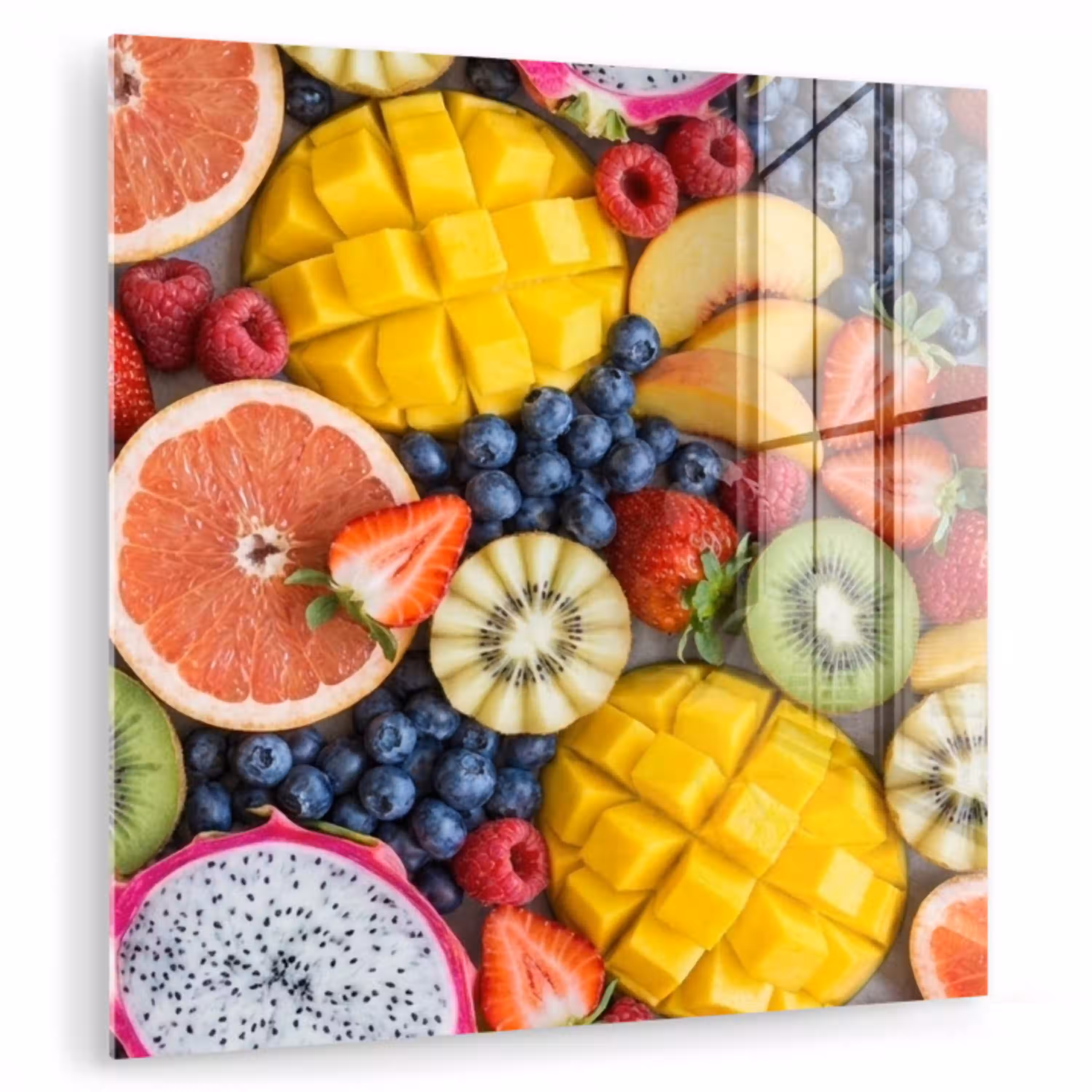 Fruit - Versneden - Kleurrijk - Eten - Gezond plexiglas 5mm klein -zzzproduct_nieuw
