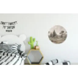 Vallei - Bos - Natuur - Groen Wandcirkel aluminium klein -kinderkamer
