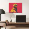 Zonnebril - Schedel - Jas - Rood PET vilt klein -sfeer5