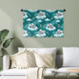 Koala's - Betoverend - Blauw Wandkleed katoen klein 269 -sfeer7