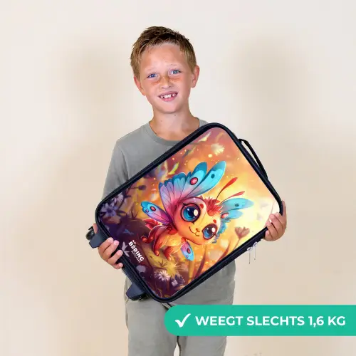 Valerio vlinderachtig Kinderkoffer - Zwart klein -sfeer4_NL