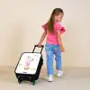 Luchtige eenhoorns Kinderkoffer - Zwart klein -sfeer1