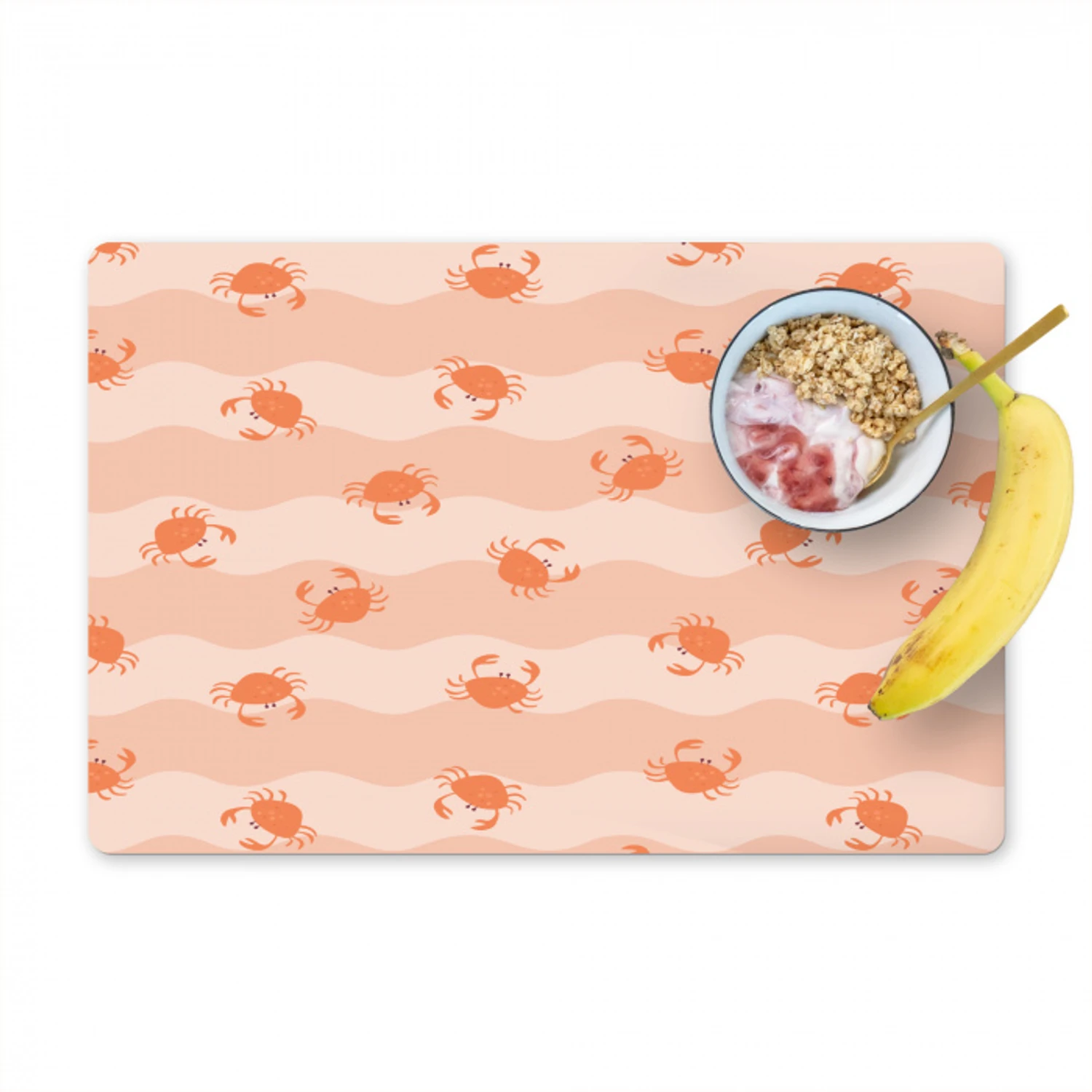 Zee - Dieren - Roze - Krab Placemat vinyl groot 368 -zzzproduct_Kitchenyeah-website