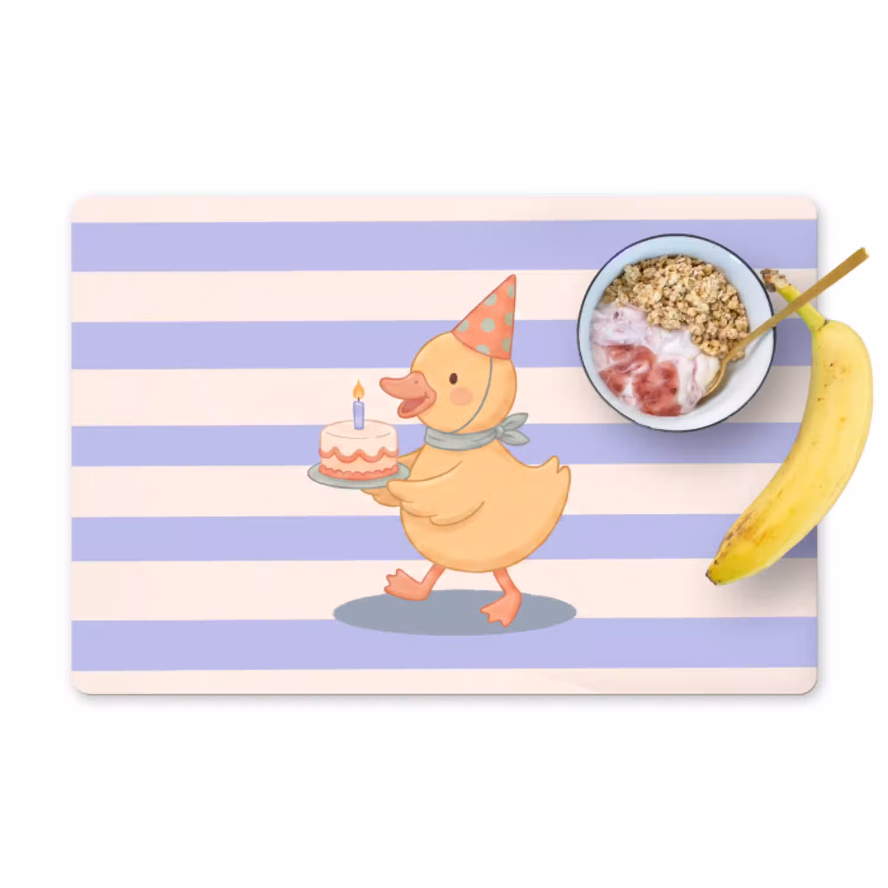 Vogel - Feest - Taart - Kinder - Illustratie Placemat vinyl groot -zzzproduct_Kitchenyeah-website
