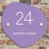 Paars - Klassiek Naambord Organisch middel -sfeer10
