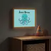 Octopus - Blauw - Gezicht Light Box met batterij (Wandlamp kind) middel -sfeer5_kind