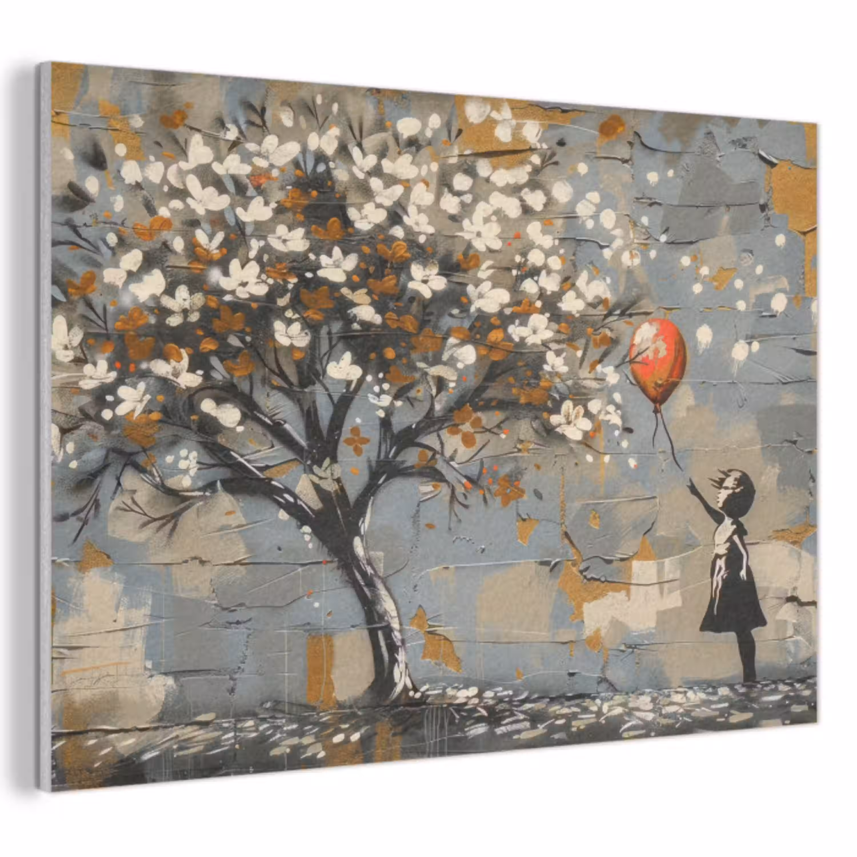 Boom - Graffiti - Banksy Style - Balloon Girl PET vilt klein -3d