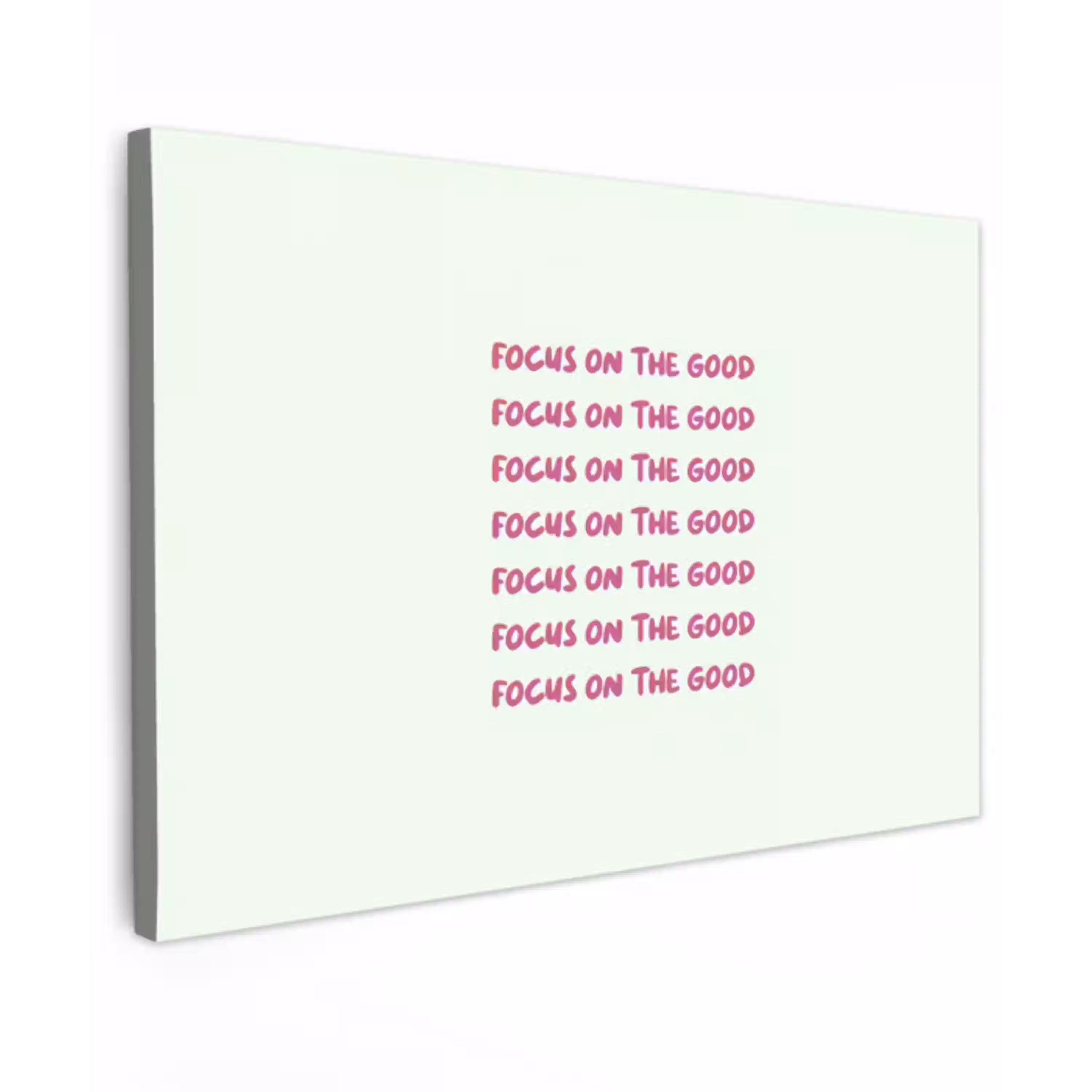 Focus on the good - Roze canvas 2cm klein -z3d