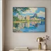 Berg - Skyline - Strand - Water Textielframe zwart klein -sfeer2