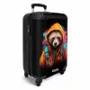 Wasbeer met oranje jas en verfspetters NBS - Handbagage koffer - Kinderen Unisex middel -productfoto_3d