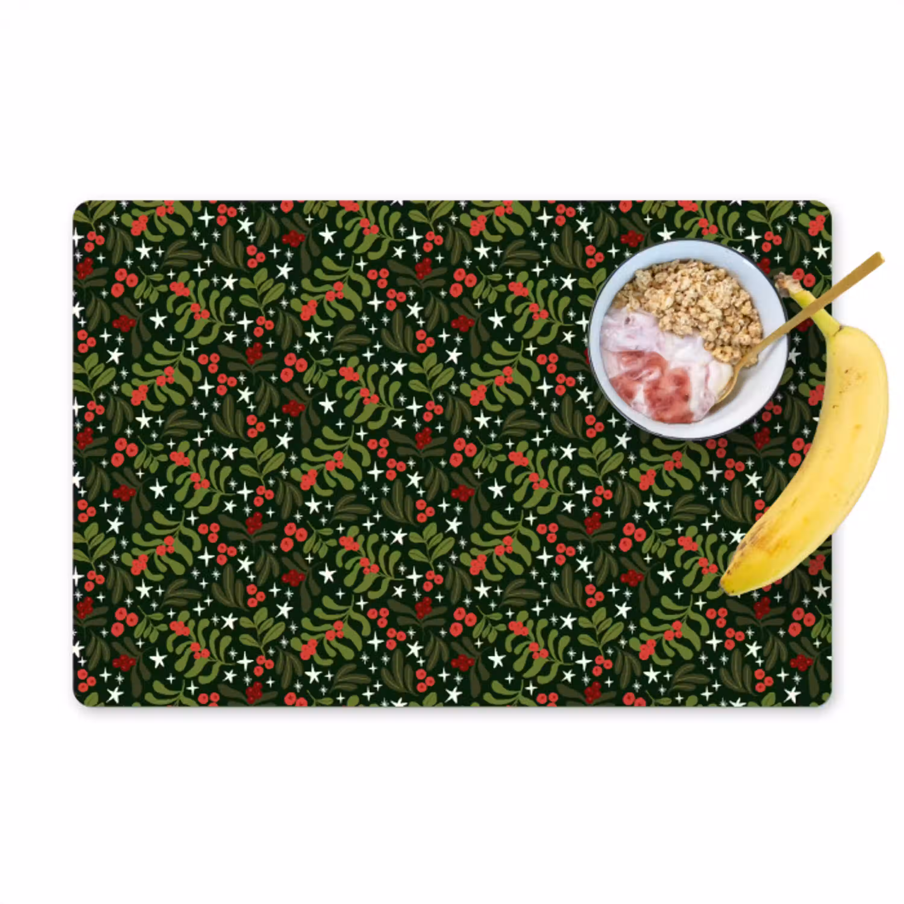 Kerst - Dennentak - Groen - Patroon Placemat vinyl groot -zzzproduct_Kitchenyeah-website