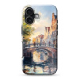 Brug - Stad - Huizen - Boot Toughcase MagSafe Apple iPhone 17 klein -3d
