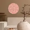 Terrazzo -  Patroon - Kleurrijk - Roze - Blauw Wandcirkel plexiglas klein 852 -sfeer1