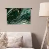 Marmerlook - Goud - Groen - Glitter - Design - Marmer Wandkleed katoen klein -sfeer4
