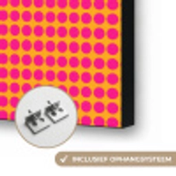 Modern - Stippen - Oranje Textielframe zwart klein 947 -USP_ophangsysteemNL