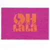 Oh la la - Roze - Oranje - Gestapelde letters Deurmat klein -zkaufland3d