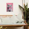 Kat - Valentijn - Roze - Liefde tuinposter los doek klein -sfeer7
