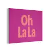 Oh la la - Luipaardprint - Roze PET vilt klein -3d