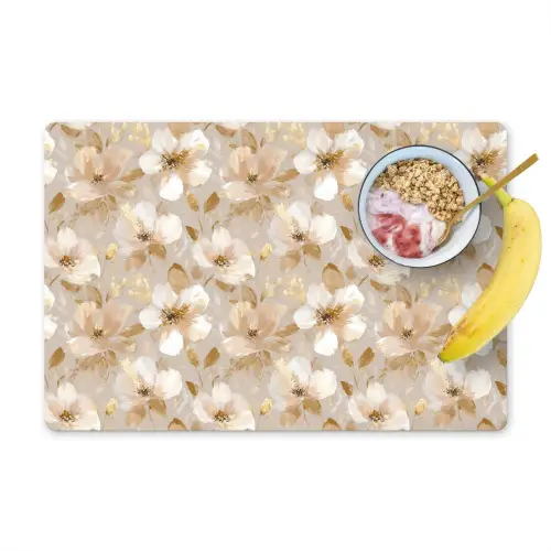 Bloemen - artistiek - Goud Placemat vinyl groot 368 -zzzproduct_Kitchenyeah-website