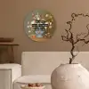 Bloem - Quote - Vintage - Art Wandcirkel plexiglas klein -sfeer1
