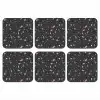 Terrazzo - Patroon - Zwart - Zacht onderzetter kurk middel 366 -3d